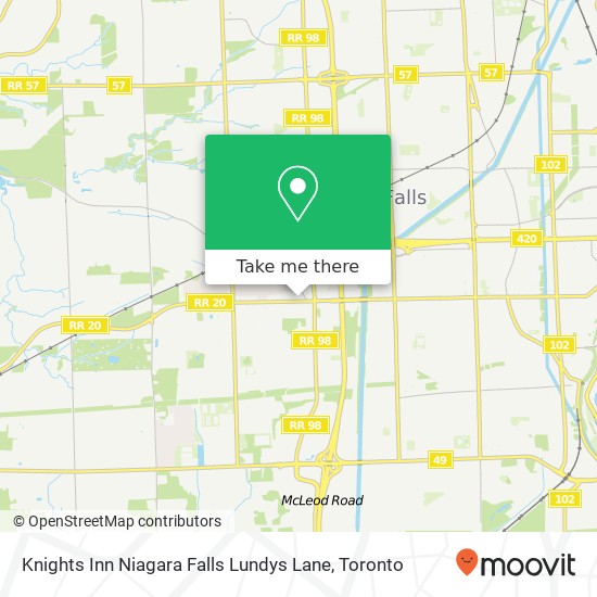 Knights Inn Niagara Falls Lundys Lane map