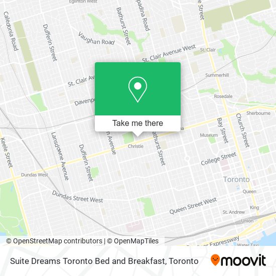 Suite Dreams Toronto Bed and Breakfast map