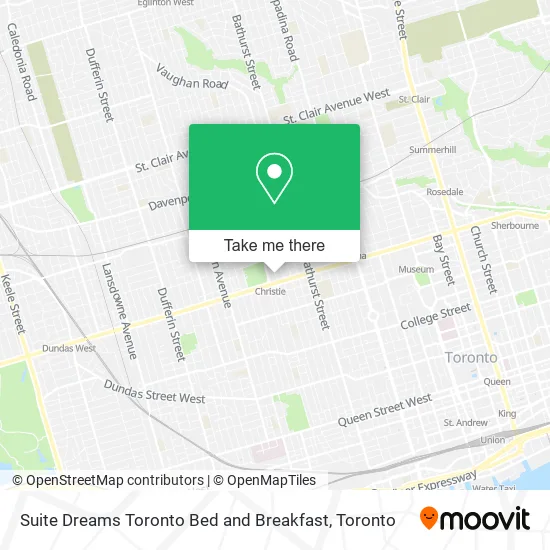 Suite Dreams Toronto Bed and Breakfast map