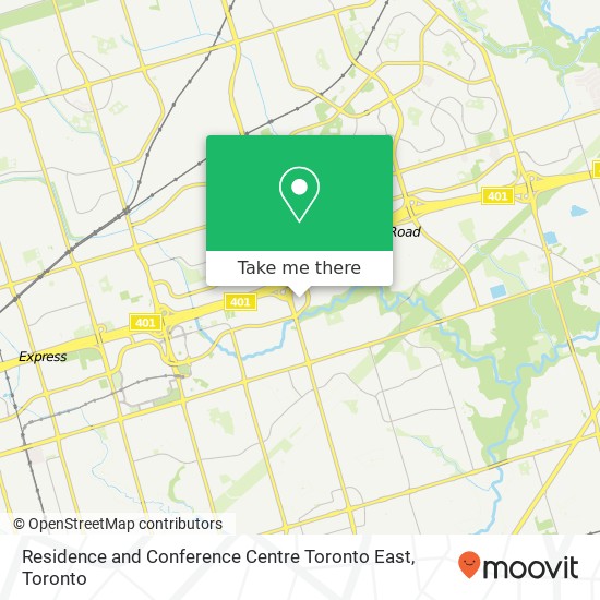 Residence and Conference Centre Toronto East map