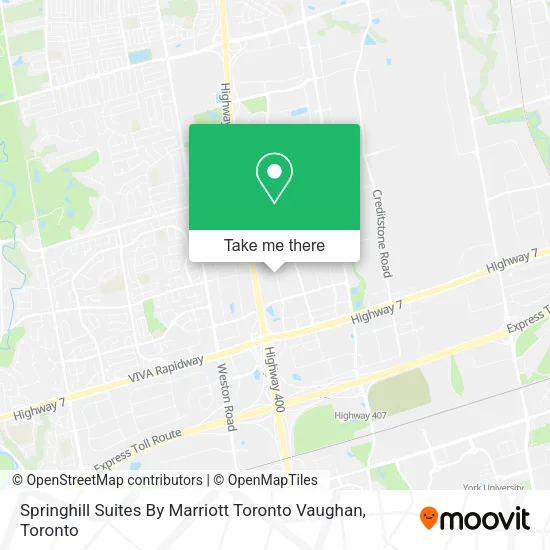 Springhill Suites By Marriott Toronto Vaughan map