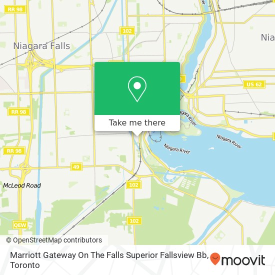 Marriott Gateway On The Falls Superior Fallsview Bb map