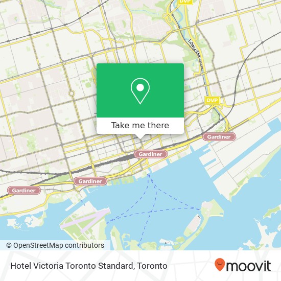 Hotel Victoria Toronto Standard map