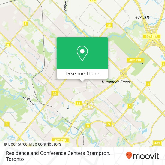 Residence and Conference Centers Brampton map