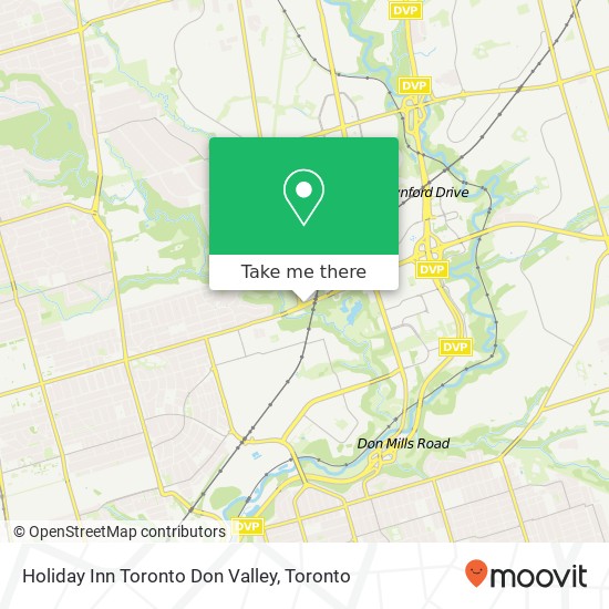 Holiday Inn Toronto Don Valley map