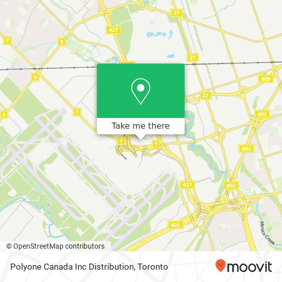 Polyone Canada Inc Distribution map