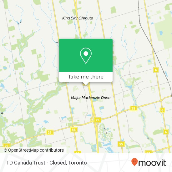 TD Canada Trust - Closed map