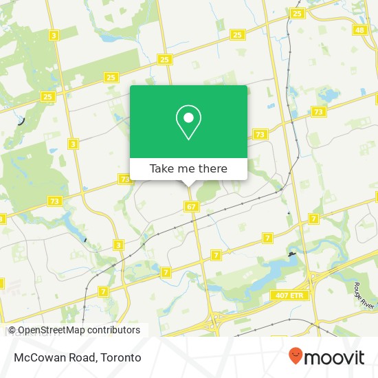 McCowan Road map