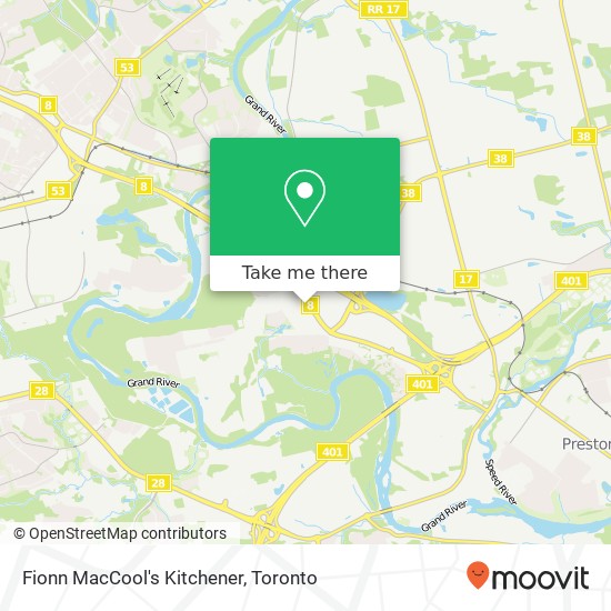 Fionn MacCool's Kitchener map