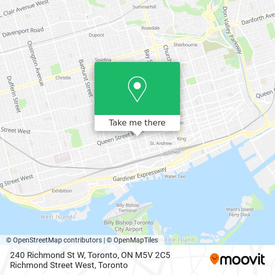 240 Richmond St W, Toronto, ON M5V 2C5 Richmond Street West map