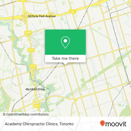 Academy Chiropractic Clinics map