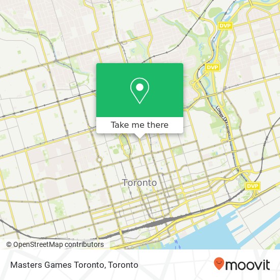 Masters Games Toronto map