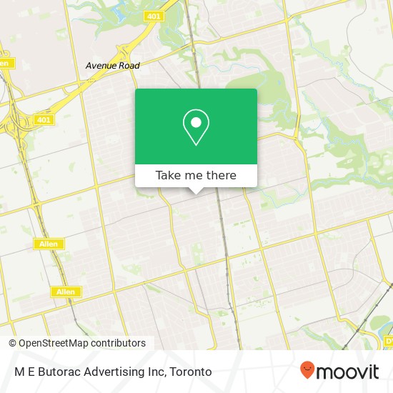 M E Butorac Advertising Inc map