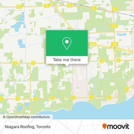 Niagara Roofing map