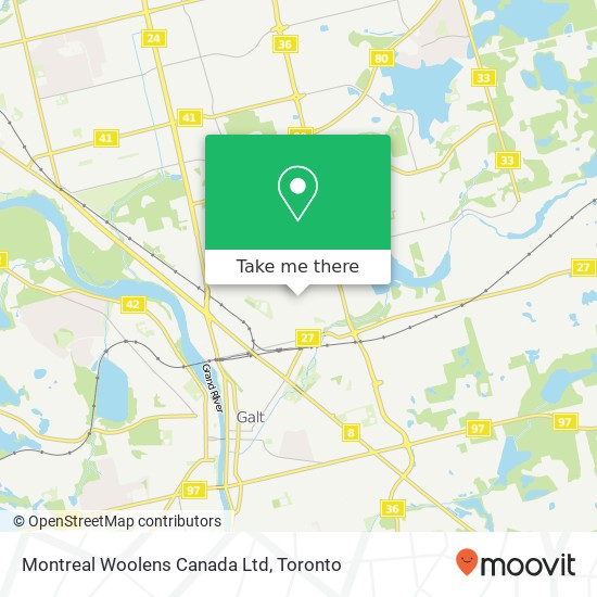Montreal Woolens Canada Ltd map