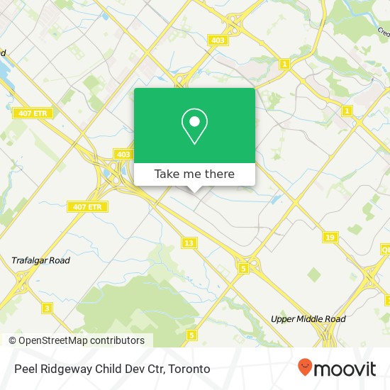 Peel Ridgeway Child Dev Ctr map