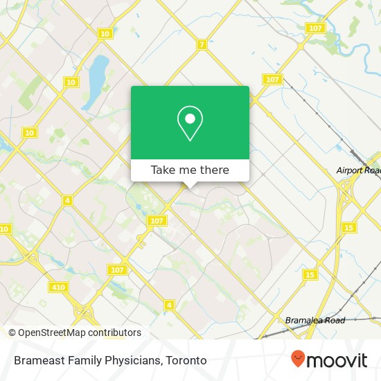 Brameast Family Physicians map