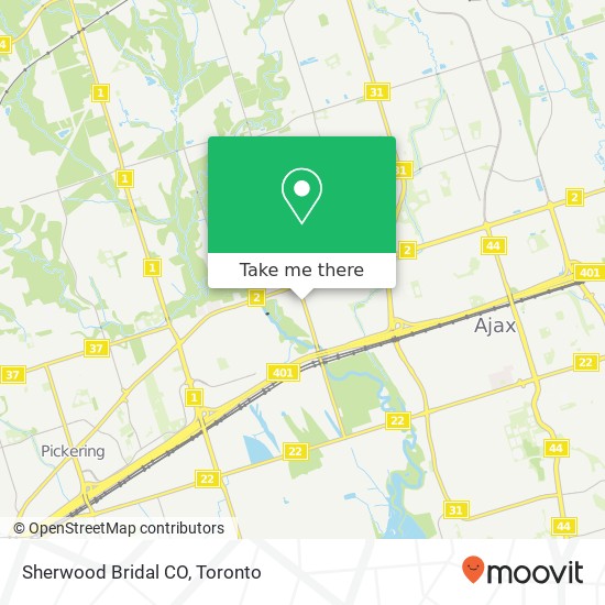 Sherwood Bridal CO map