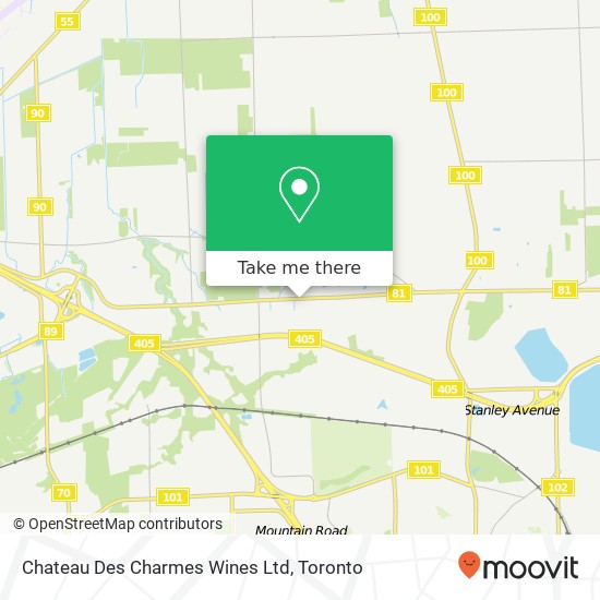 Chateau Des Charmes Wines Ltd map
