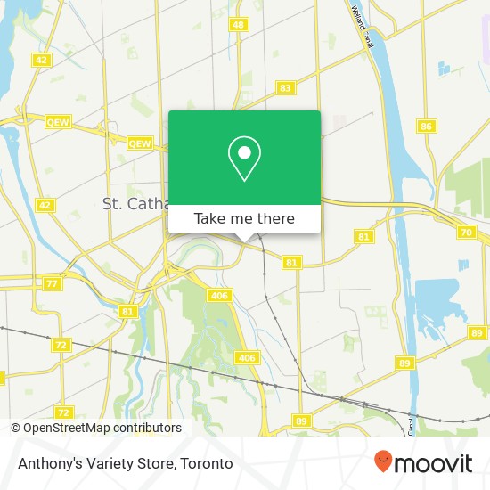 Anthony's Variety Store map