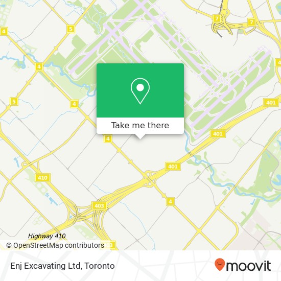 Enj Excavating Ltd map