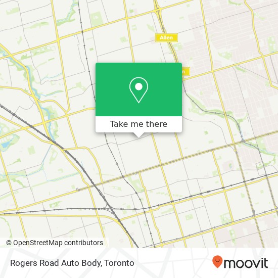 Rogers Road Auto Body map