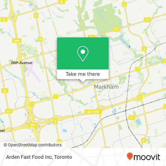 Arden Fast Food Inc map
