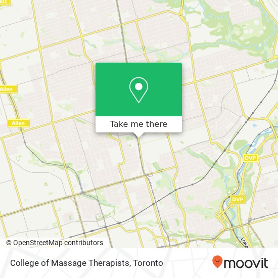 College of Massage Therapists map