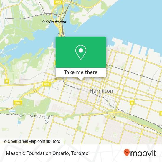 Masonic Foundation Ontario map