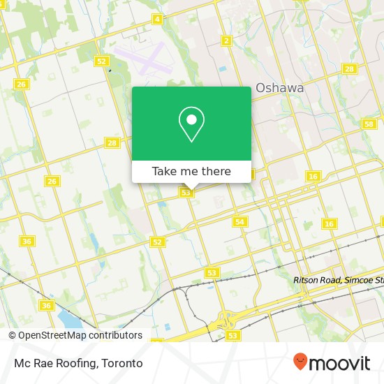 Mc Rae Roofing map