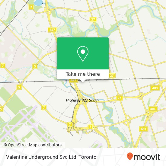 Valentine Underground Svc Ltd map