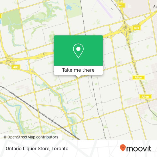 Ontario Liquor Store map