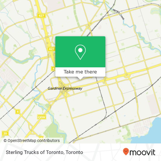 Sterling Trucks of Toronto map
