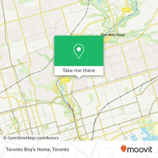 Toronto Boy's Home map