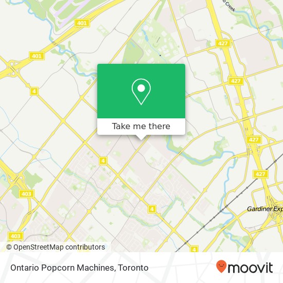 Ontario Popcorn Machines map