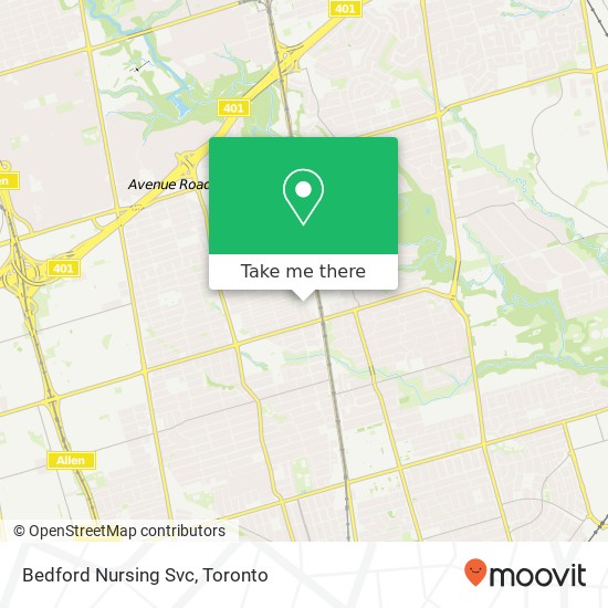 Bedford Nursing Svc map