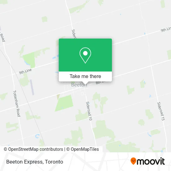 Beeton Express map