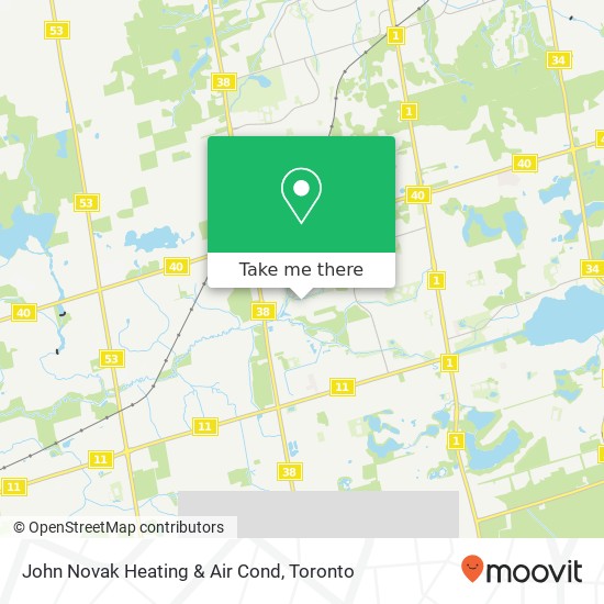 John Novak Heating & Air Cond map