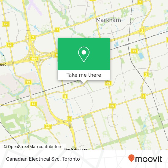 Canadian Electrical Svc map