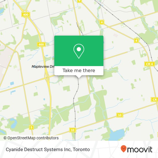 Cyanide Destruct Systems Inc map