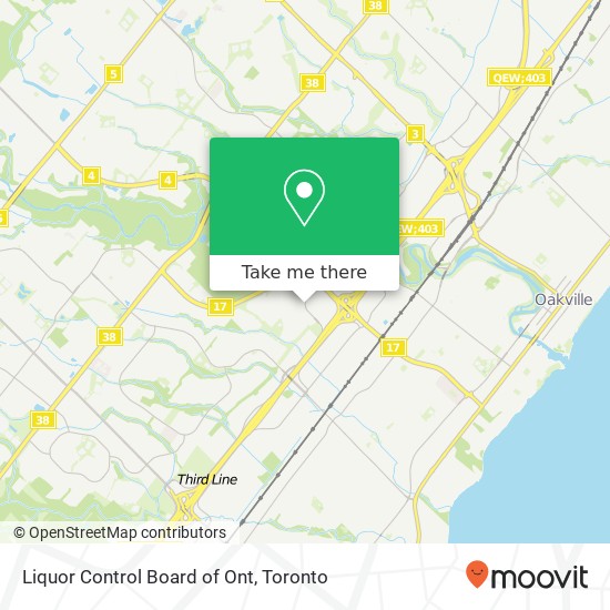 Liquor Control Board of Ont map