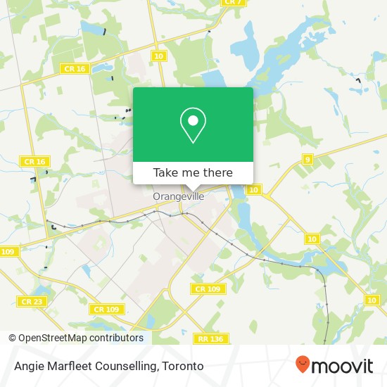 Angie Marfleet Counselling map