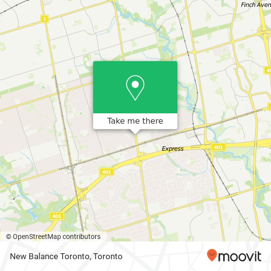 New Balance Toronto map