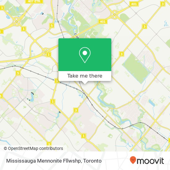 Mississauga Mennonite Fllwshp map