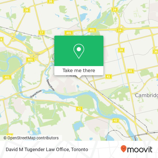 David M Tugender Law Office map
