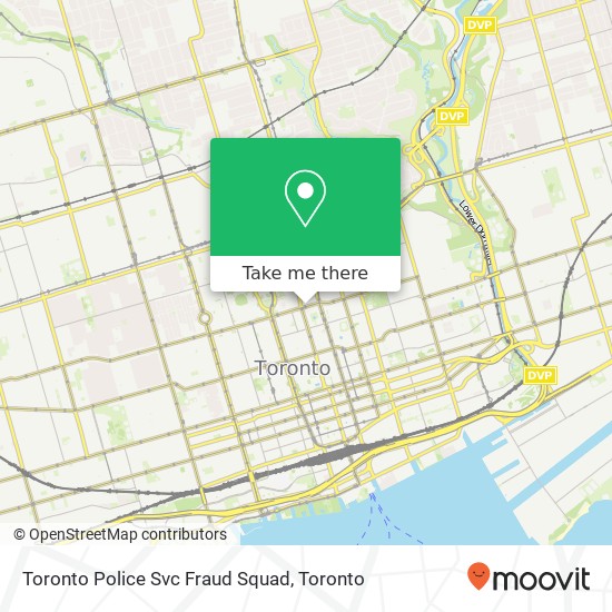Toronto Police Svc Fraud Squad map