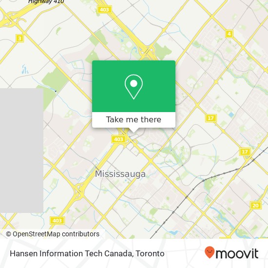 Hansen Information Tech Canada map