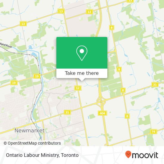 Ontario Labour Ministry map