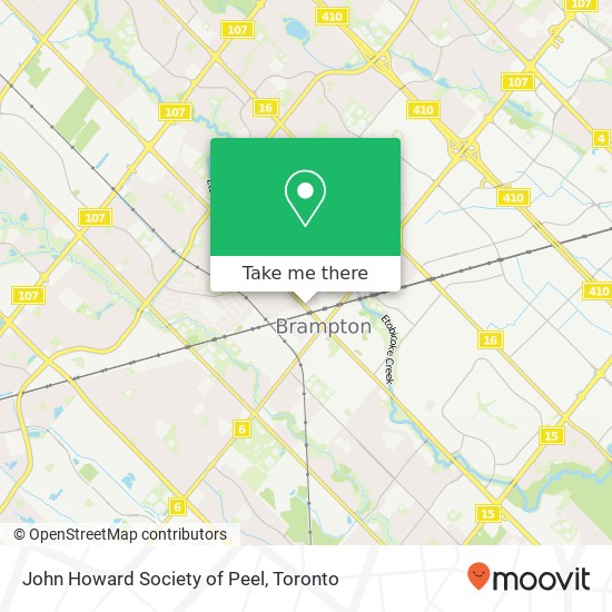 John Howard Society of Peel map