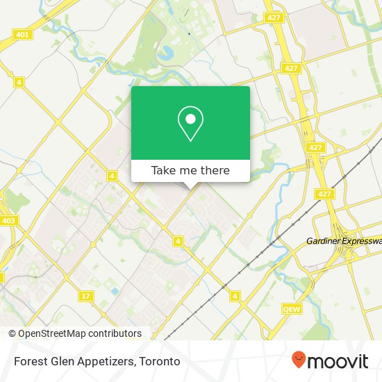 Forest Glen Appetizers map